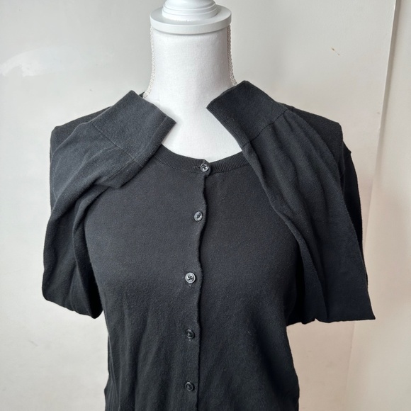 LOFT black button-down cardigan size medium - Picture 6 of 8